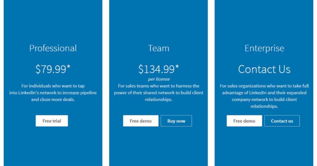 linkedin sales navigator pricing